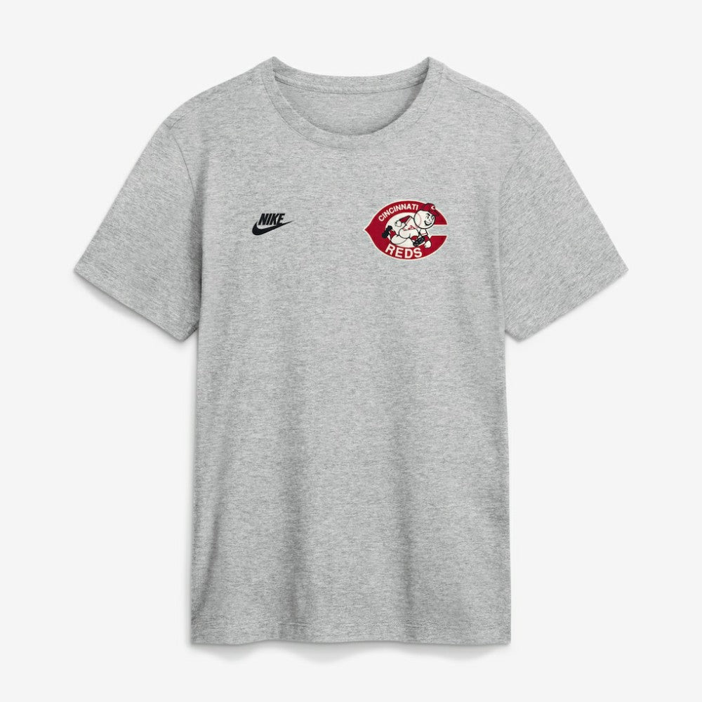 Cincinnati Reds Nike Cooperstown 2-Hit T-Shirt - Heather Gray - Nike on Sale