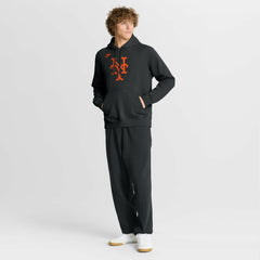 New York Mets Nike Cooperstown Collection Logo Club Hoodie - Black - Nike Online