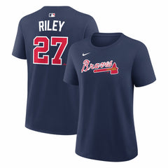 Austin Riley Atlanta Braves Nike Women's Name & Number T-Shirt - Navy - Nike on Sale