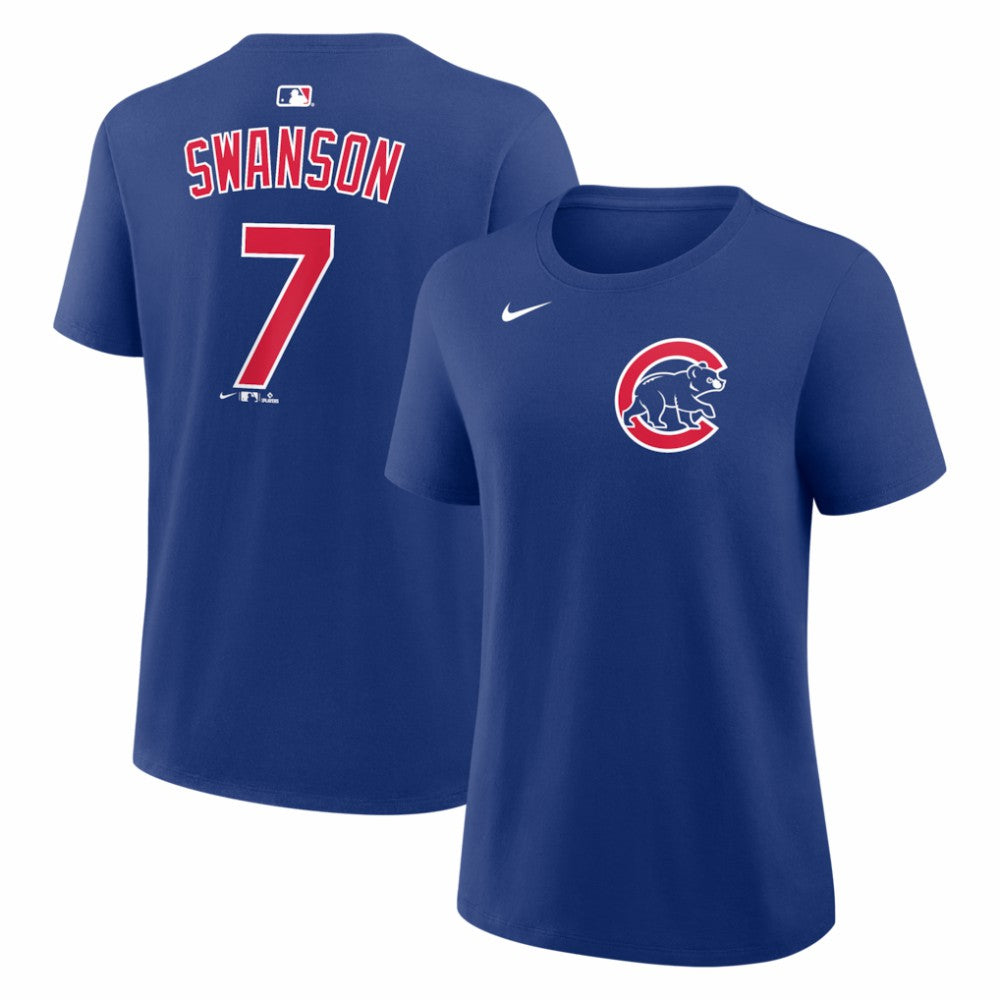 Dansby Swanson Chicago Cubs Nike Women's Name & Number T-Shirt - Royal - Nike Sale