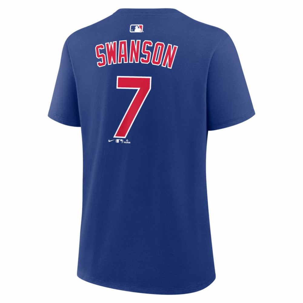 Dansby Swanson Chicago Cubs Nike Women's Name & Number T-Shirt - Royal - Nike Sale