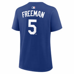 Freddie Freeman Los Angeles Dodgers Nike Women's Name & Number T-Shirt - Royal - Nike Lifestyle