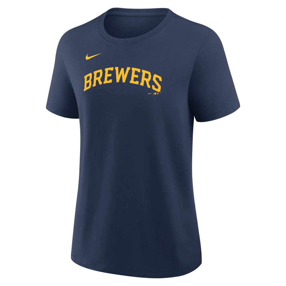 Christian Yelich Milwaukee Brewers Nike Women's Name & Number T-Shirt - Navy - Nike Discount