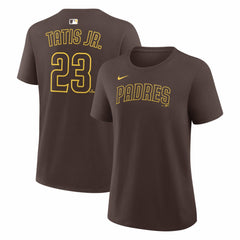 Fernando Tatis Jr. San Diego Padres Nike Women's Name & Number T-Shirt - Brown - Nike Lifestyle