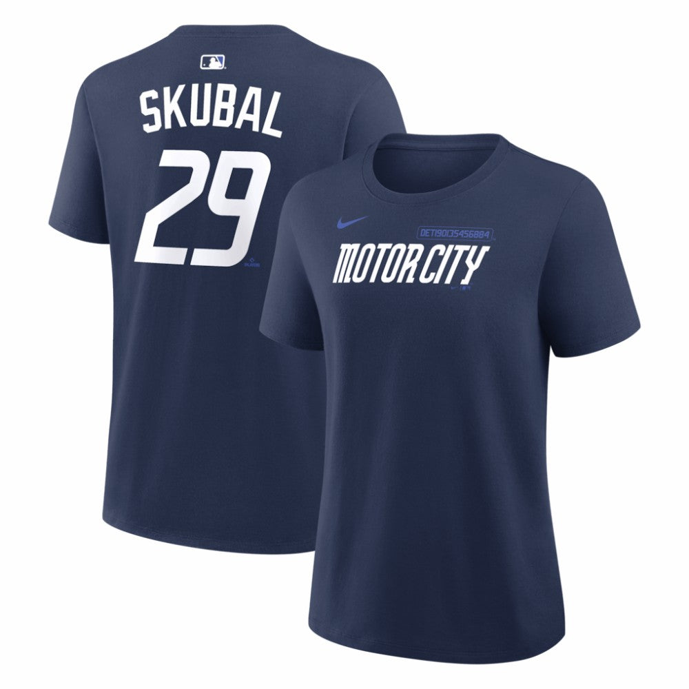 Tarik Skubal Detroit Tigers Nike Women's City Connect Name & Number T-Shirt - Navy - Nike on Sale