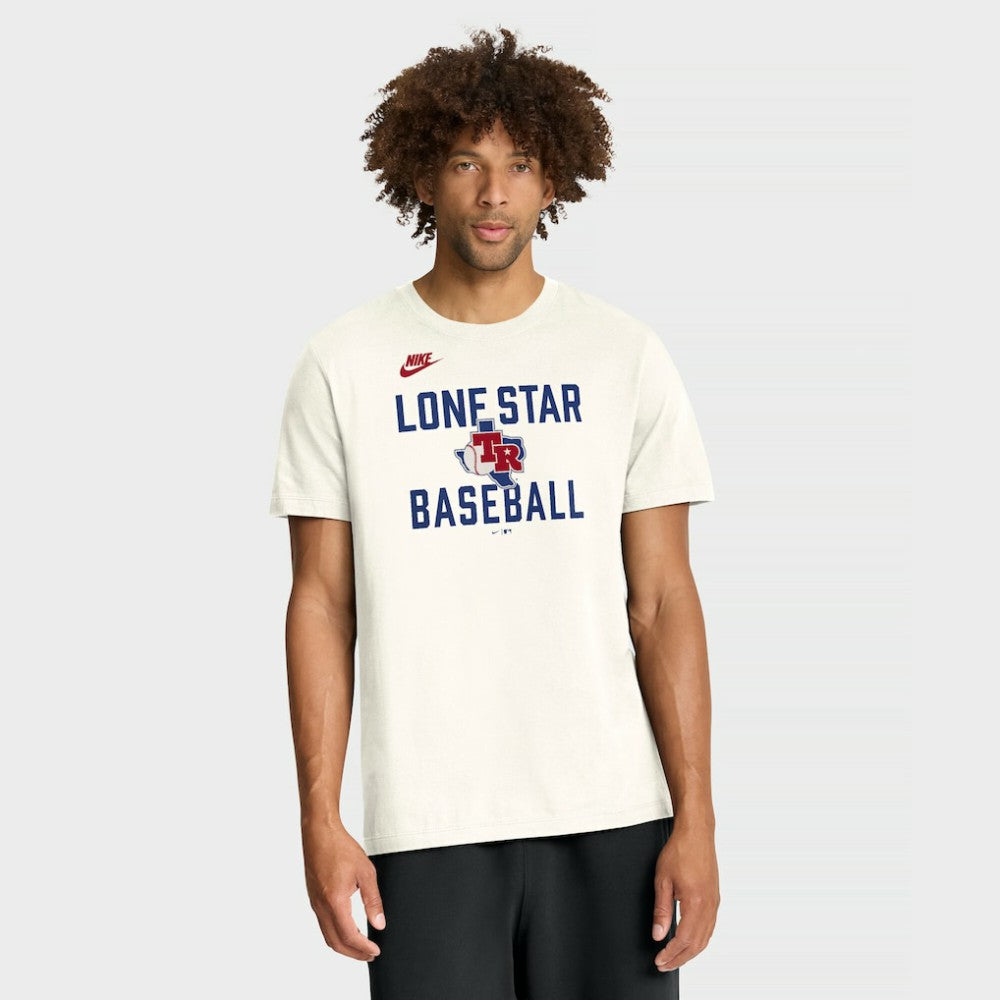 Texas Rangers Nike Cooperstown Collection ‘70s-Inspired T-Shirt - Cream - Nike on Sale