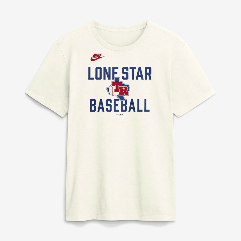 Texas Rangers Nike Cooperstown Collection ‘70s-Inspired T-Shirt - Cream - Nike on Sale