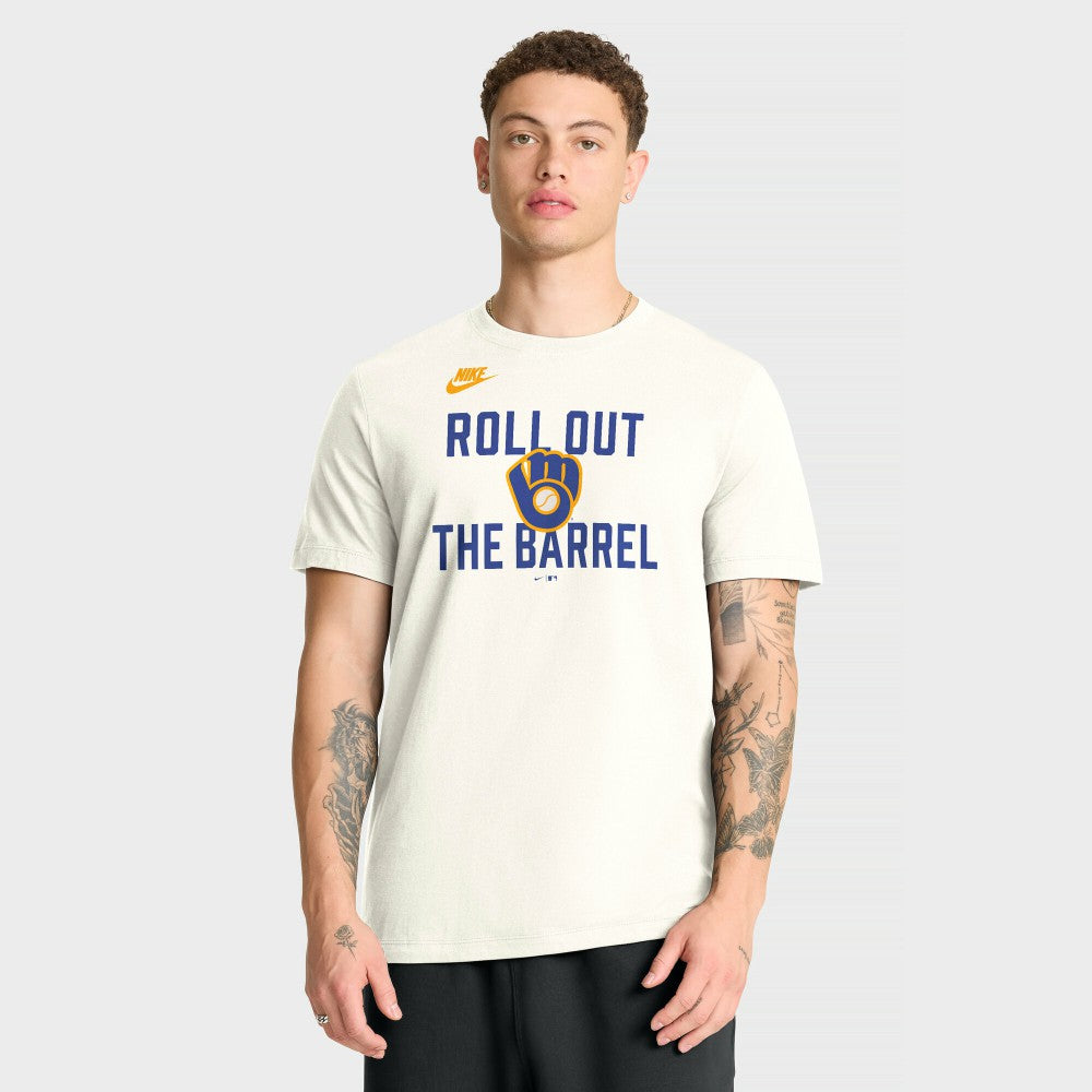 Milwaukee Brewers Nike Cooperstown Collection ‘70s Inspired T-Shirt - Cream - Nike Discount