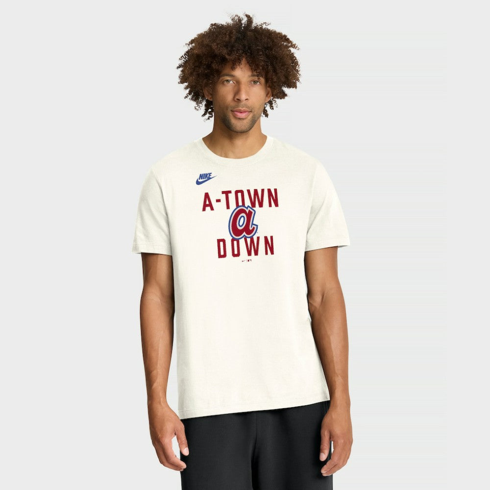 Atlanta Braves Nike Cooperstown Collection ‘70s Inspired T-Shirt - Cream - Nike on Sale