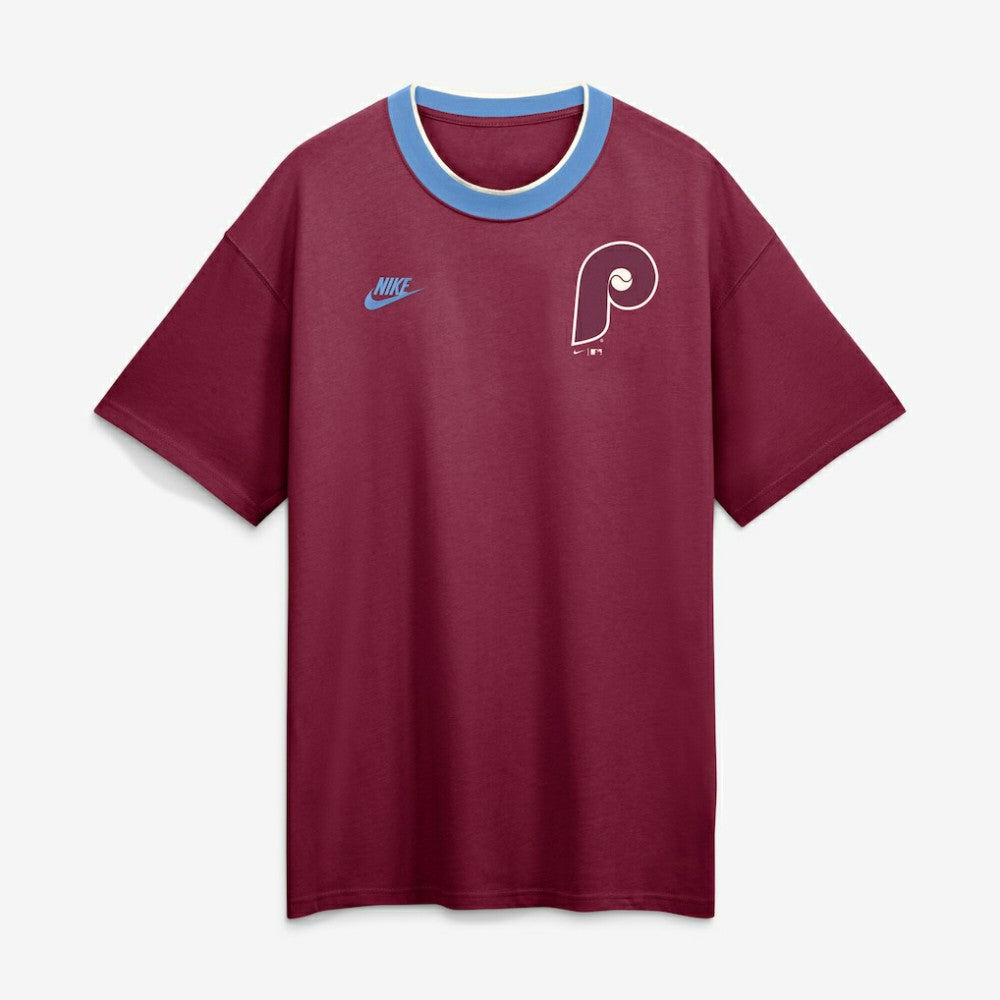Philadelphia Phillies Nike Cooperstown Collection Ringer T-Shirt - Burgundy - Nike Lifestyle