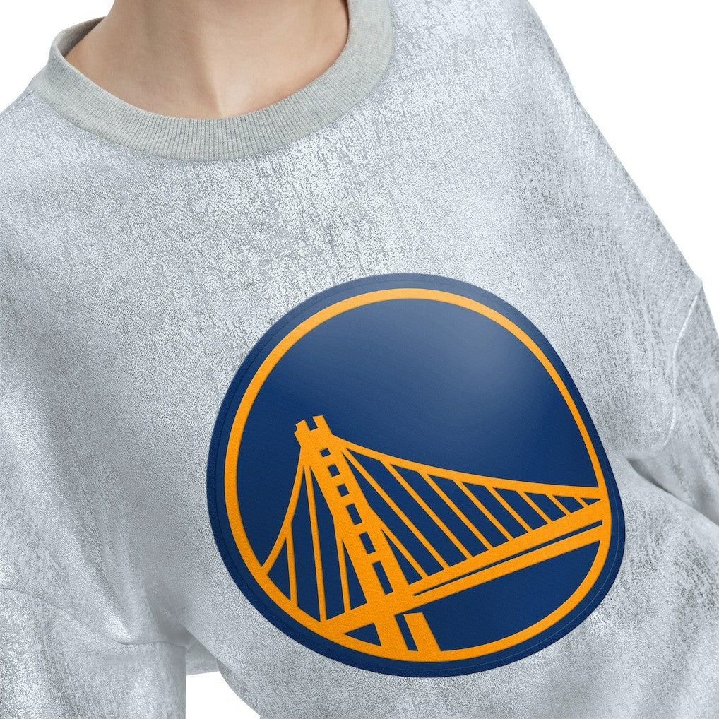 Golden State Warriors Tommy Jeans Women's Tracy Pullover Sweatshirt Silver
