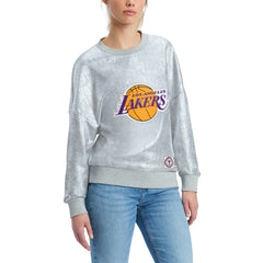 Los Angeles Lakers Tommy Jeans Women's Tracy Pullover Sweatshirt Silver
