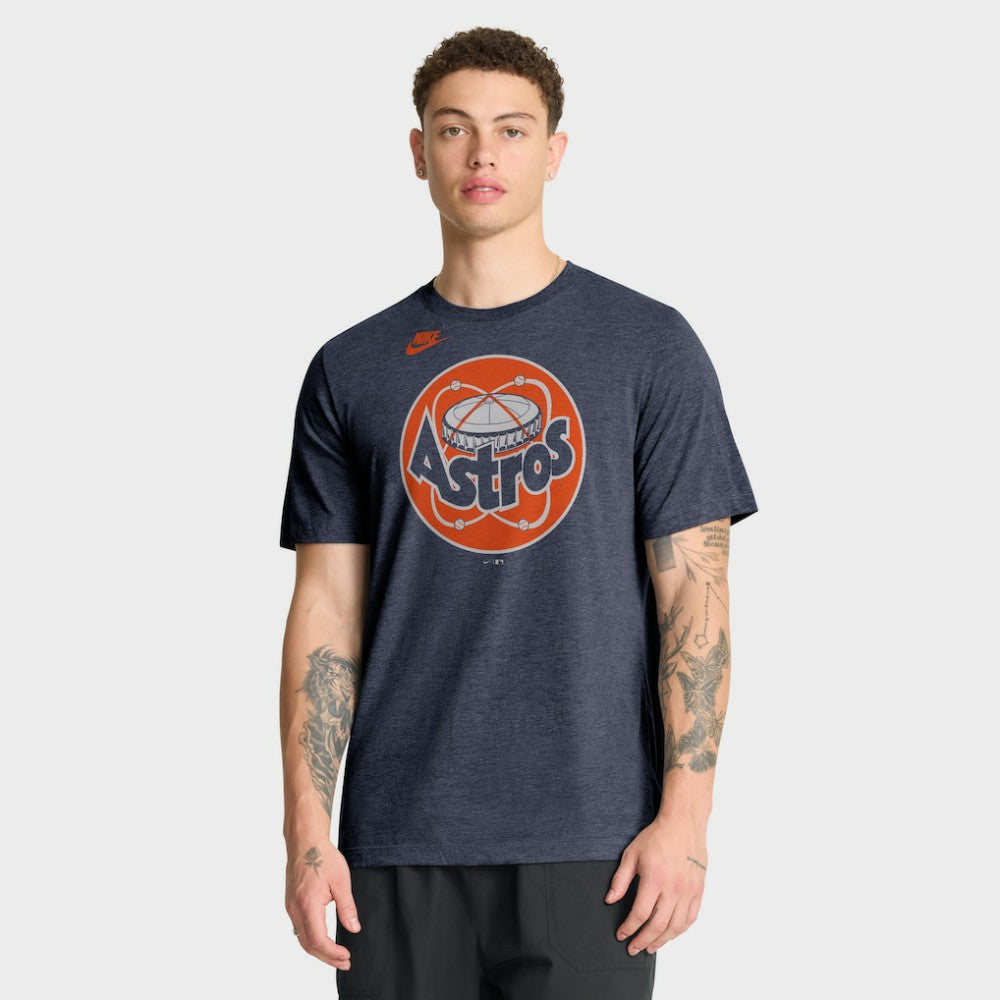 Houston Astros Nike Cooperstown Logo Tri-Blend T-Shirt - Heather Navy - Nike Lifestyle