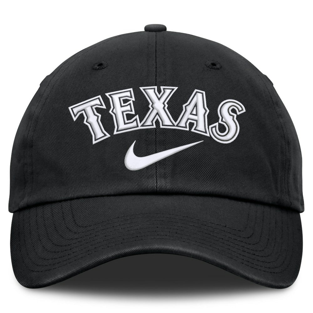 Texas Rangers Nike Primetime Club Adjustable Hat - Black - Nike Discount