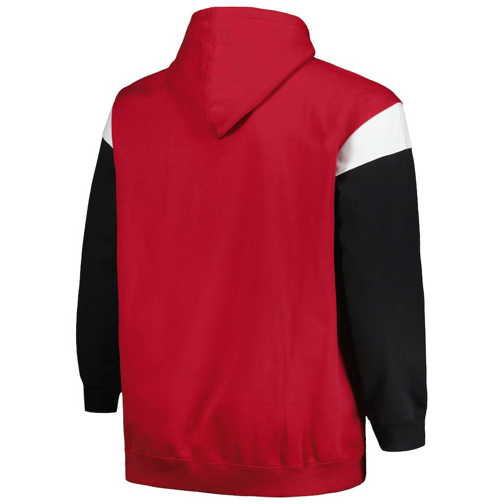 Arizona Cardinals Profile Big & Tall Trench Battle Pullover Hoodie Cardinal
