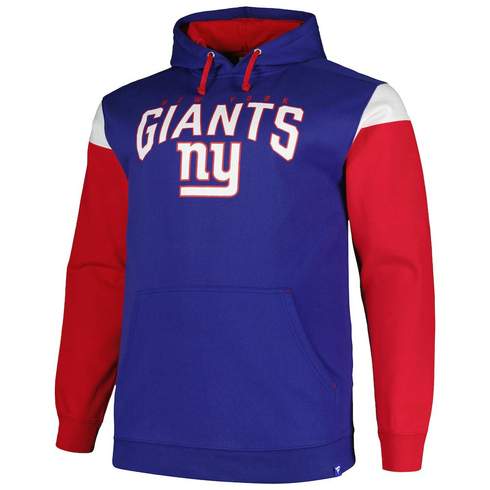 New York Giants Profile Big & Tall Trench Battle Pullover Hoodie Royal