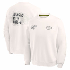 Fanatics Kansas City Chiefs Oversized Type Play Multi Sweatshirt Cream