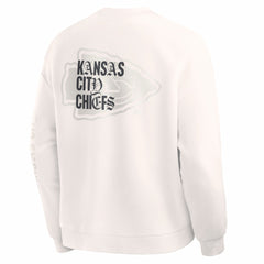 Fanatics Kansas City Chiefs Oversized Type Play Multi Sweatshirt Cream