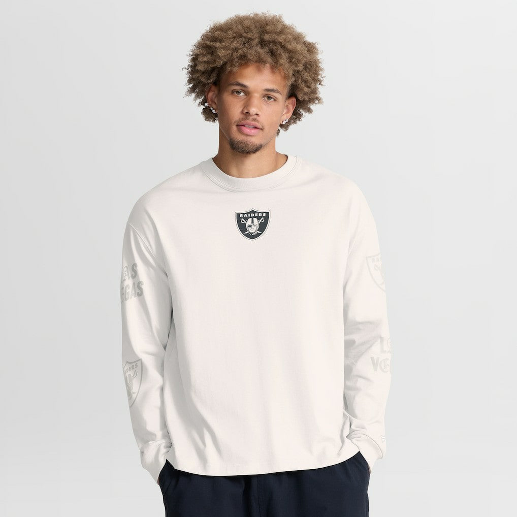 Fanatics Las Vegas Raiders Oversized Type Play Long Sleeve T-Shirt Gray