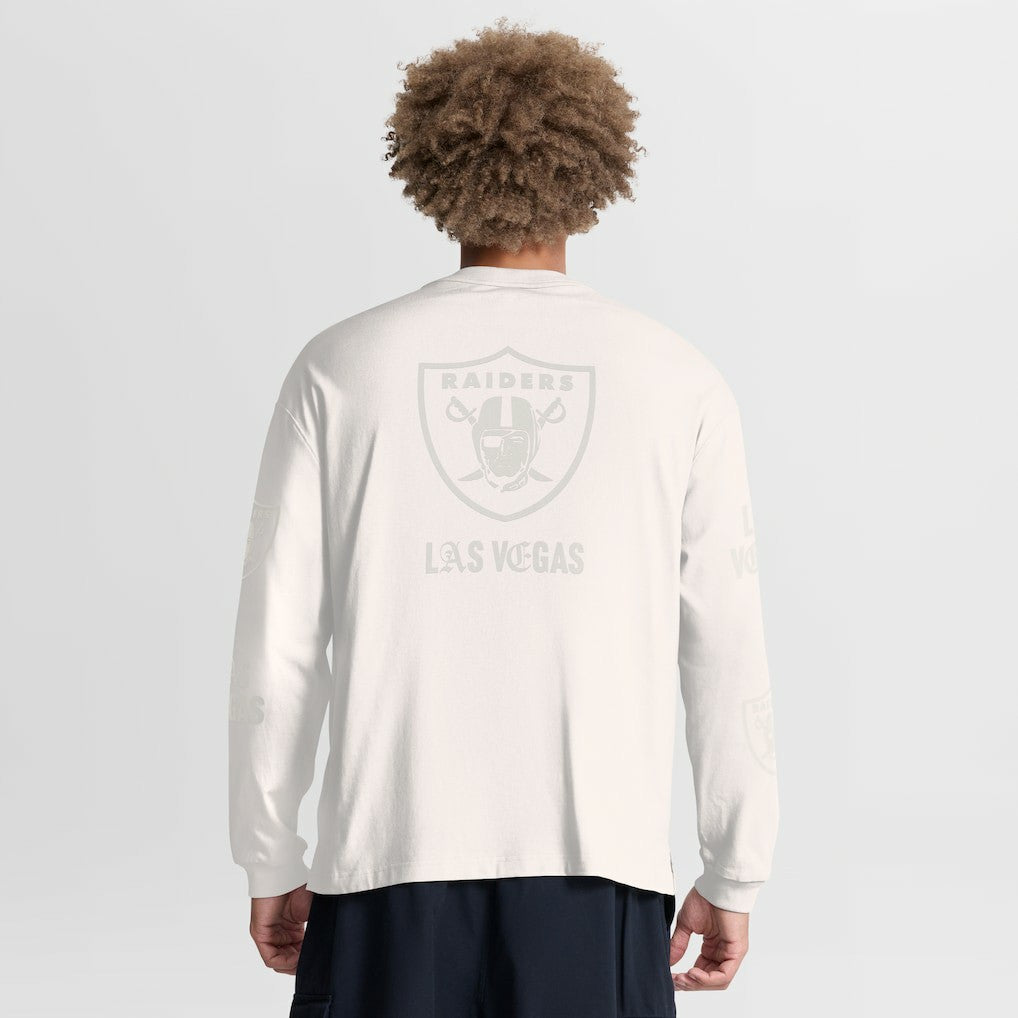 Fanatics Las Vegas Raiders Oversized Type Play Long Sleeve T-Shirt Gray