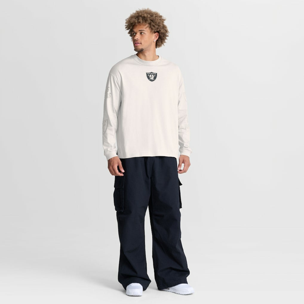 Fanatics Las Vegas Raiders Oversized Type Play Long Sleeve T-Shirt Gray
