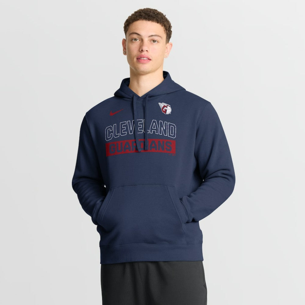 Cleveland Guardians Nike Primetime Club Hoodie - Navy - Nike Sale
