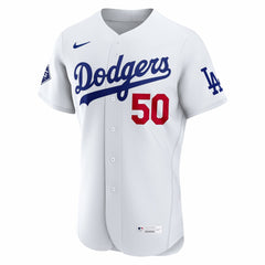 Mookie Betts Los Angeles Dodgers Nike Home Authentic Sponsor Patch Jersey - White - Nike Lifestyle