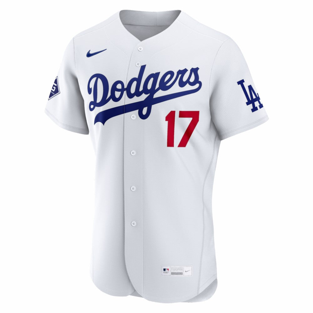 Shohei Ohtani Los Angeles Dodgers Nike Home Authentic Sponsor Patch Jersey - White - Nike on Sale