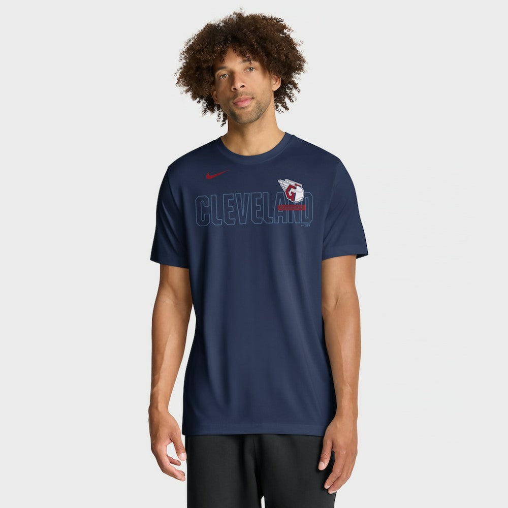 Cleveland Guardians Nike Knockout Team Legend Dri-FIT T-Shirt - Navy - Nike Sale