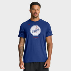 Los Angeles Dodgers Nike Tri-Blend Logo T-Shirt - Royal - Nike Sale