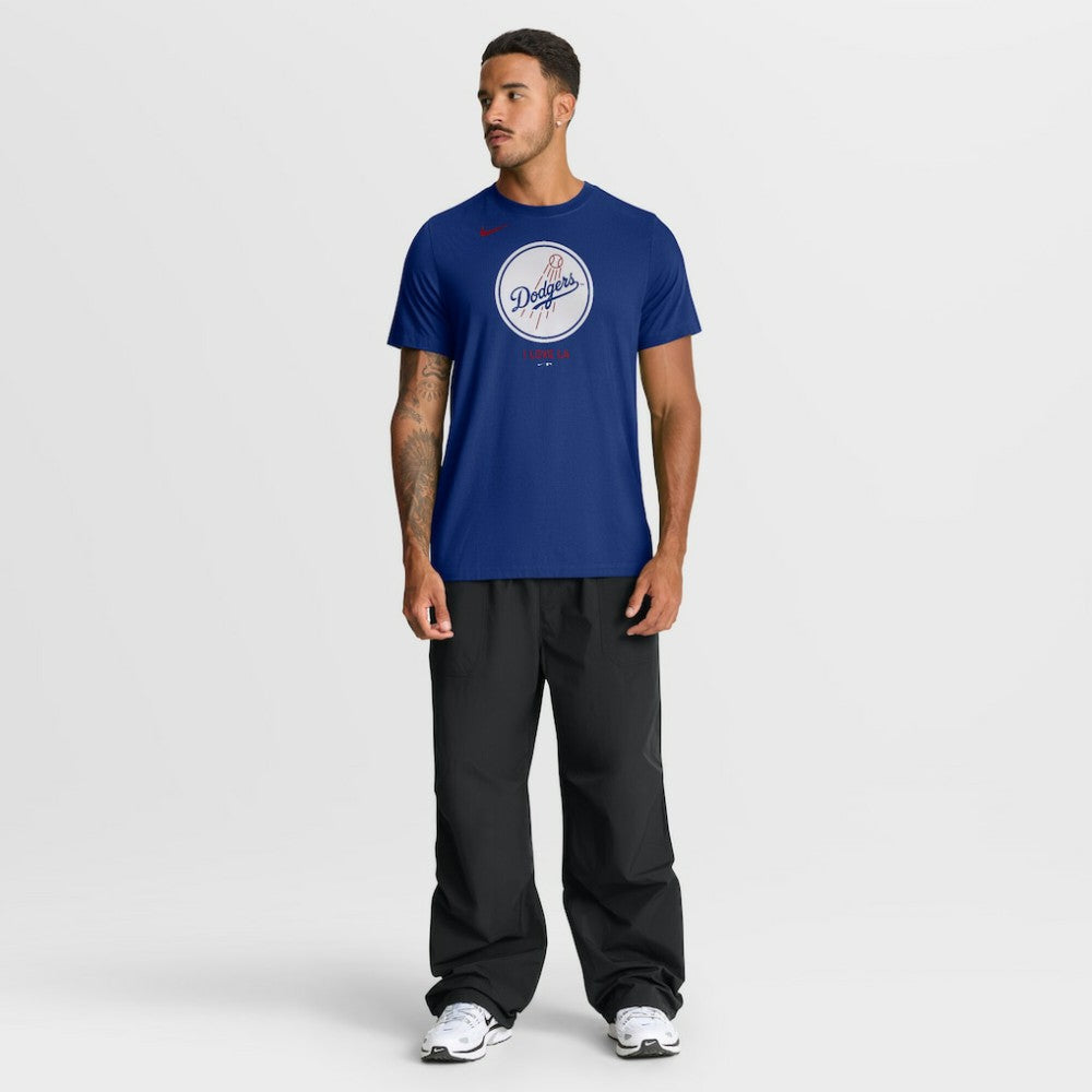 Los Angeles Dodgers Nike Tri-Blend Logo T-Shirt - Royal - Nike Sale