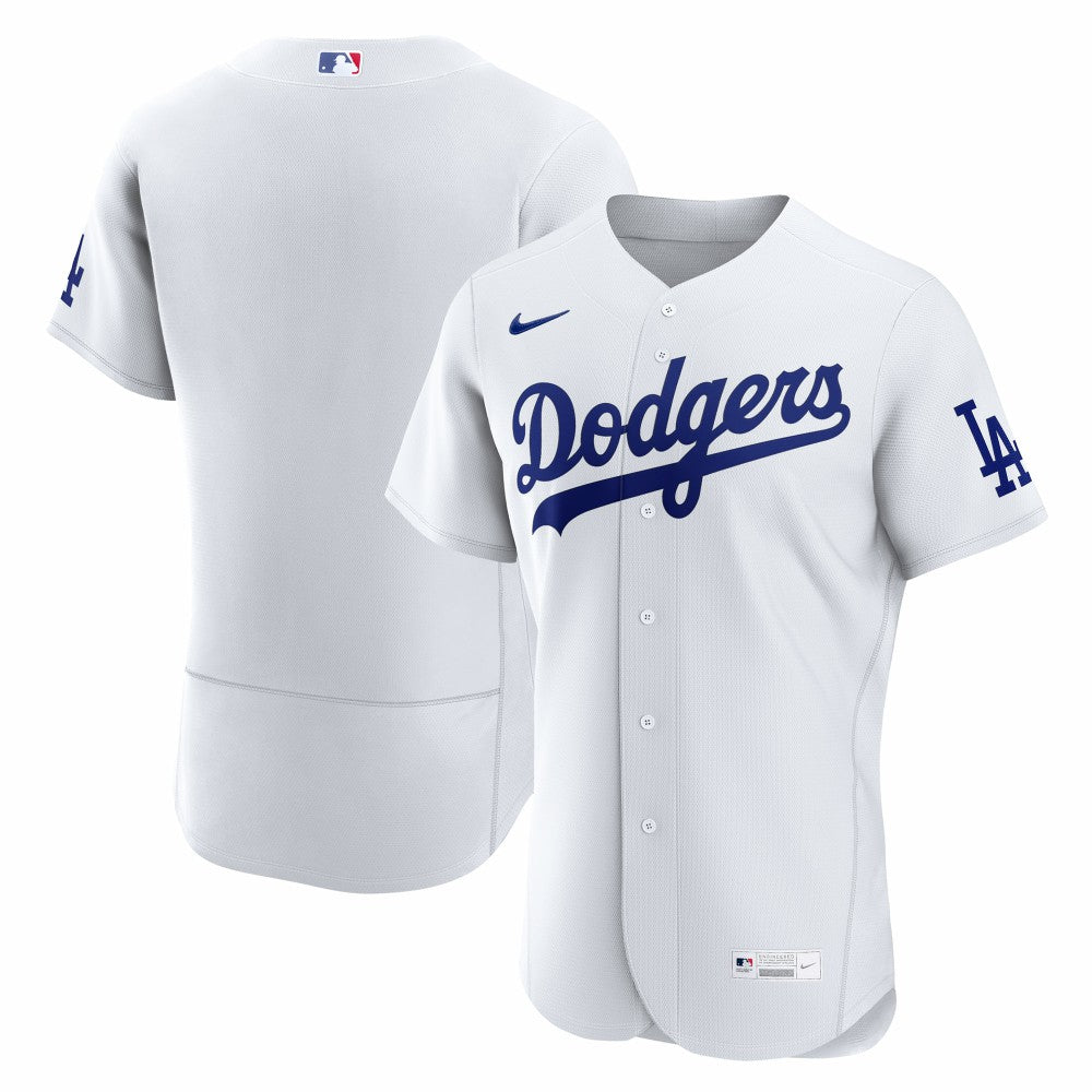 Los Angeles Dodgers Nike Home Authentic Jersey - White - Nike on Sale