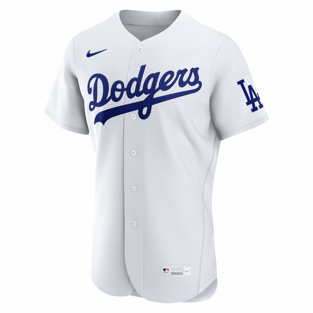 Los Angeles Dodgers Nike Home Authentic Jersey - White - Nike on Sale