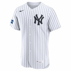 New York Yankees Nike Home Sponsor Patch Authentic Jersey - White - Nike Discount