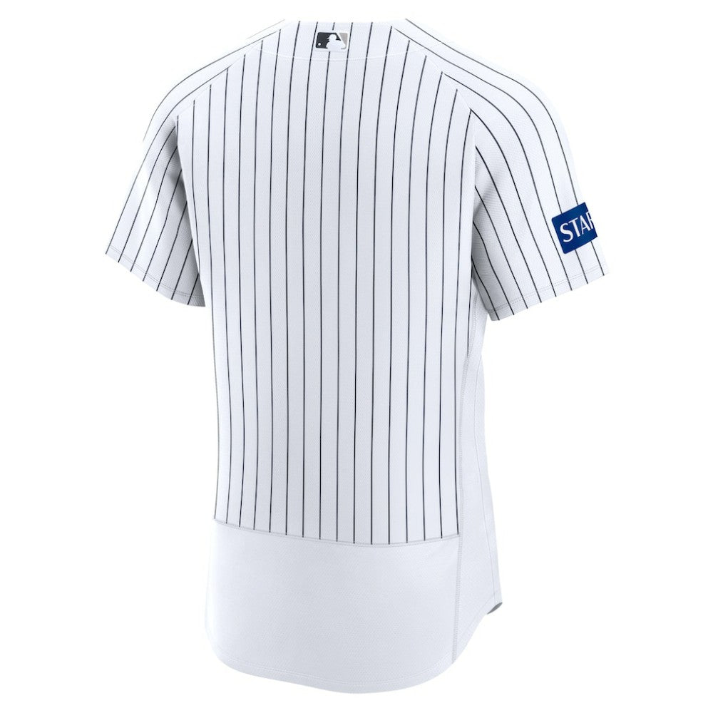 New York Yankees Nike Home Sponsor Patch Authentic Jersey - White - Nike Discount
