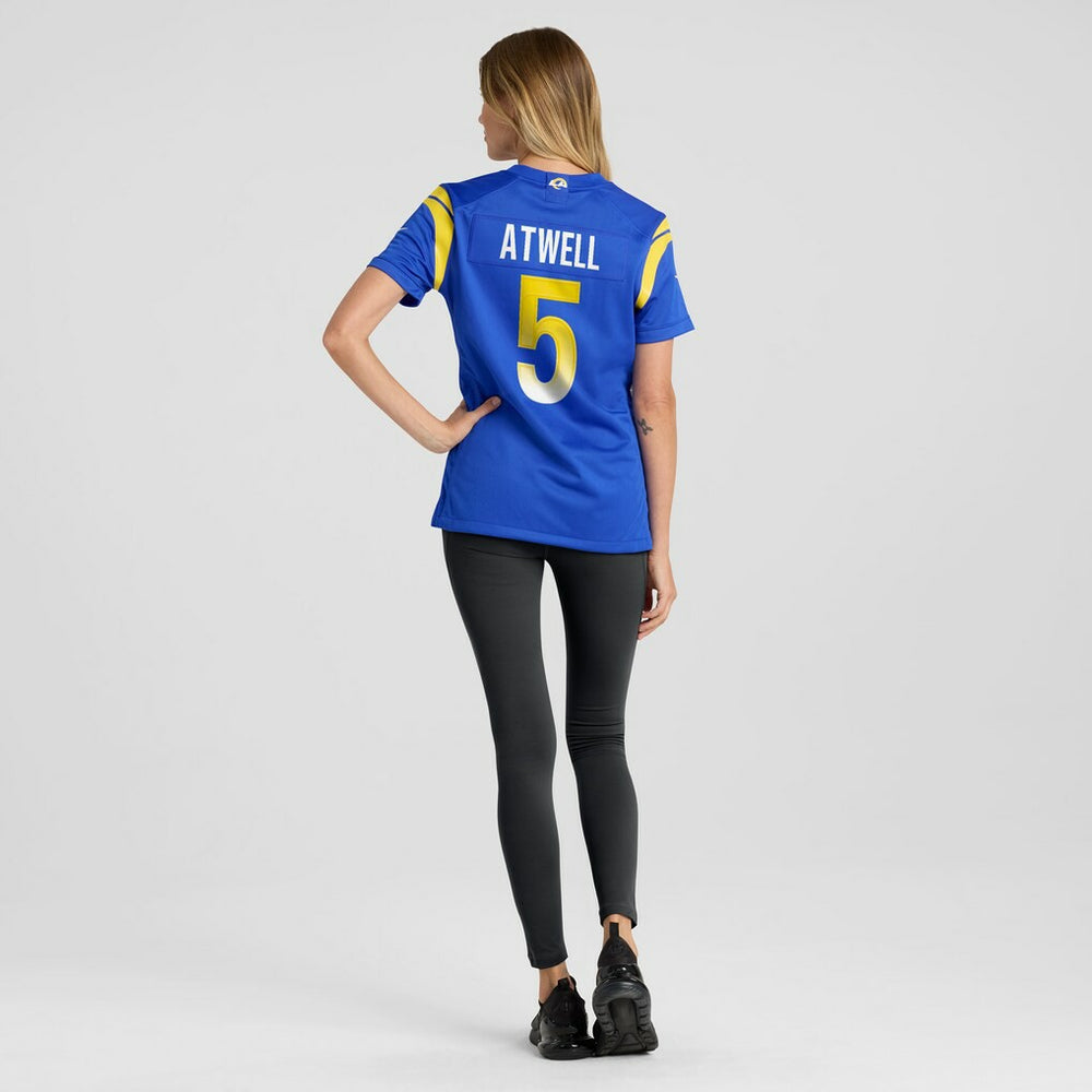 Nike Tutu Atwell Los Angeles Rams Women's Home Game Jersey Royal
