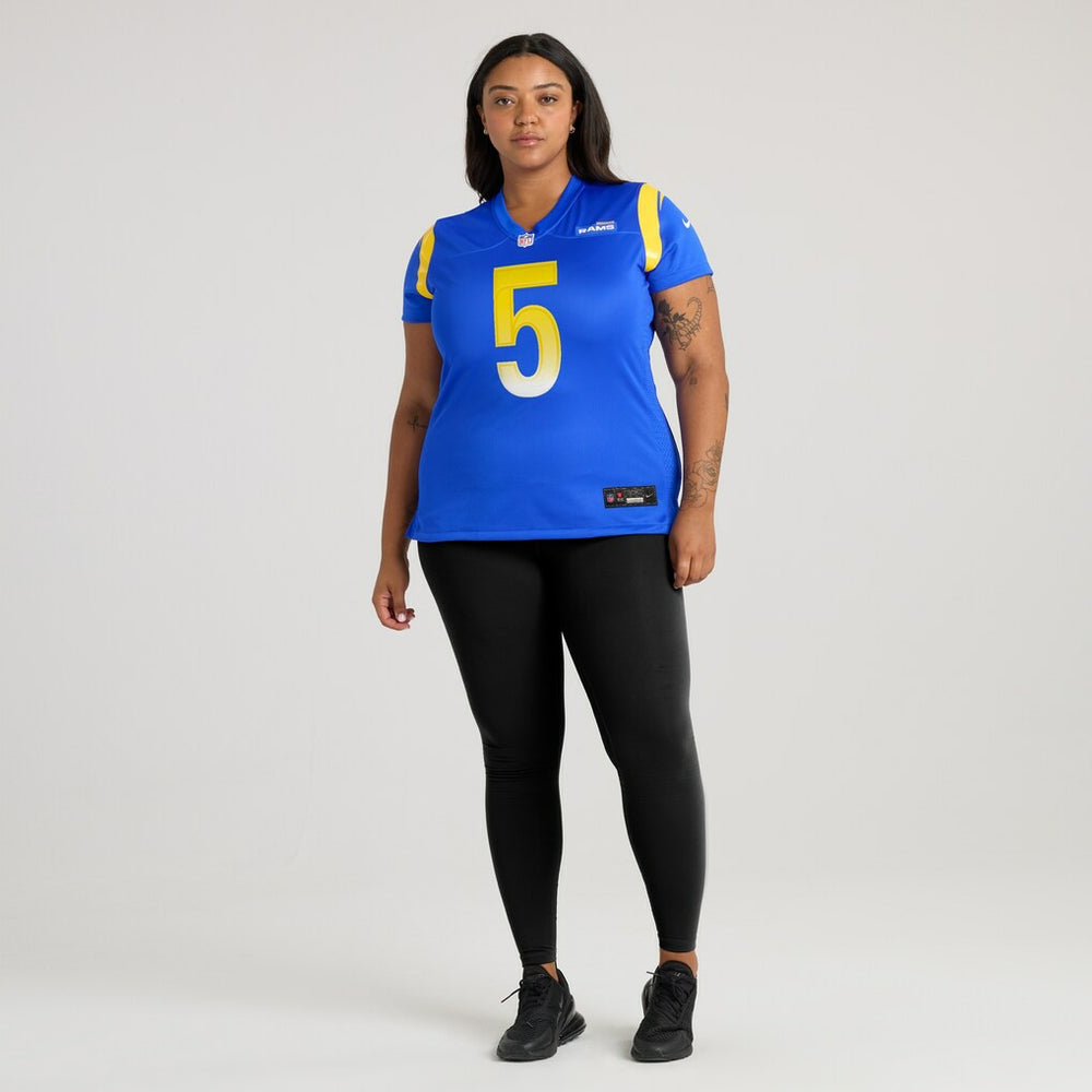 Nike Tutu Atwell Los Angeles Rams Women's Home Game Jersey Royal