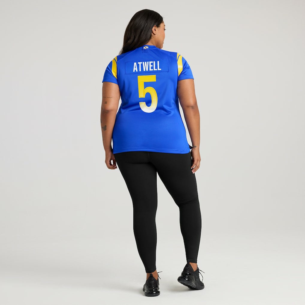 Nike Tutu Atwell Los Angeles Rams Women's Home Game Jersey Royal