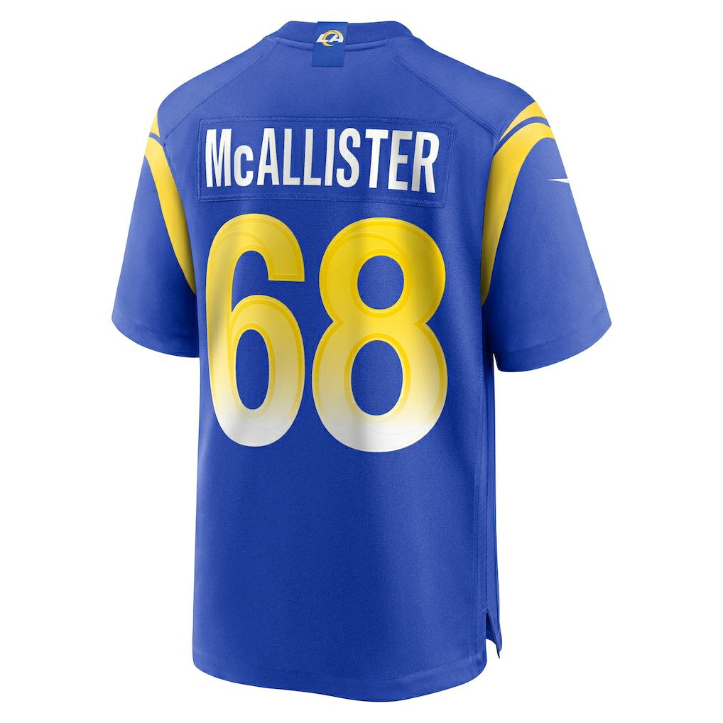 Nike Mike McAllister Los Angeles Rams Home Game Jersey Royal