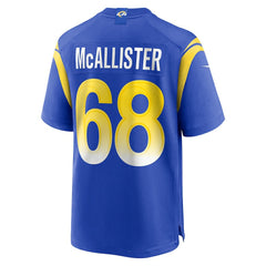 Nike Mike McAllister Los Angeles Rams Home Game Jersey Royal