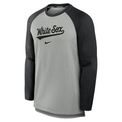 Chicago White Sox Nike Authentic Collection Game Time Raglan Performance Long Sleeve T-Shirt - Heather Gray/Black - Nike on Sale