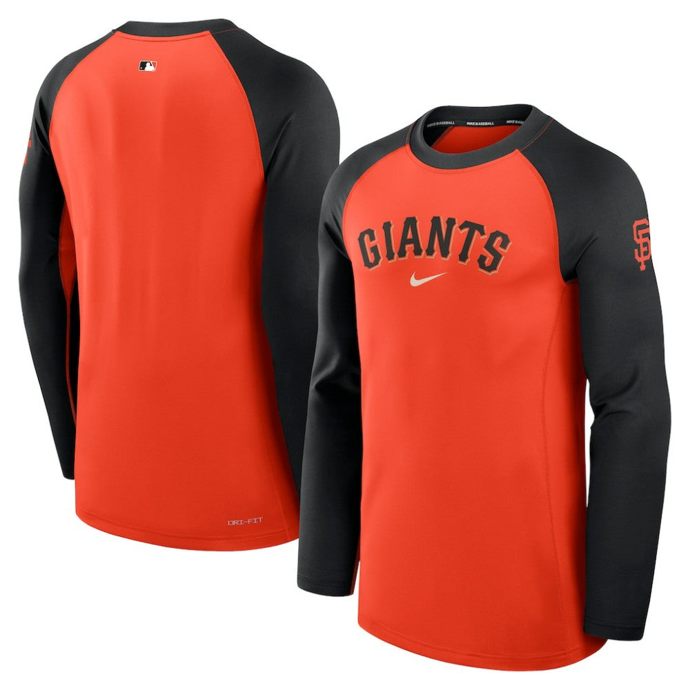 San Francisco Giants Nike Authentic Collection Game Time Dri-FIT Raglan Long Sleeve T-Shirt - Orange/Black - Nike Sale