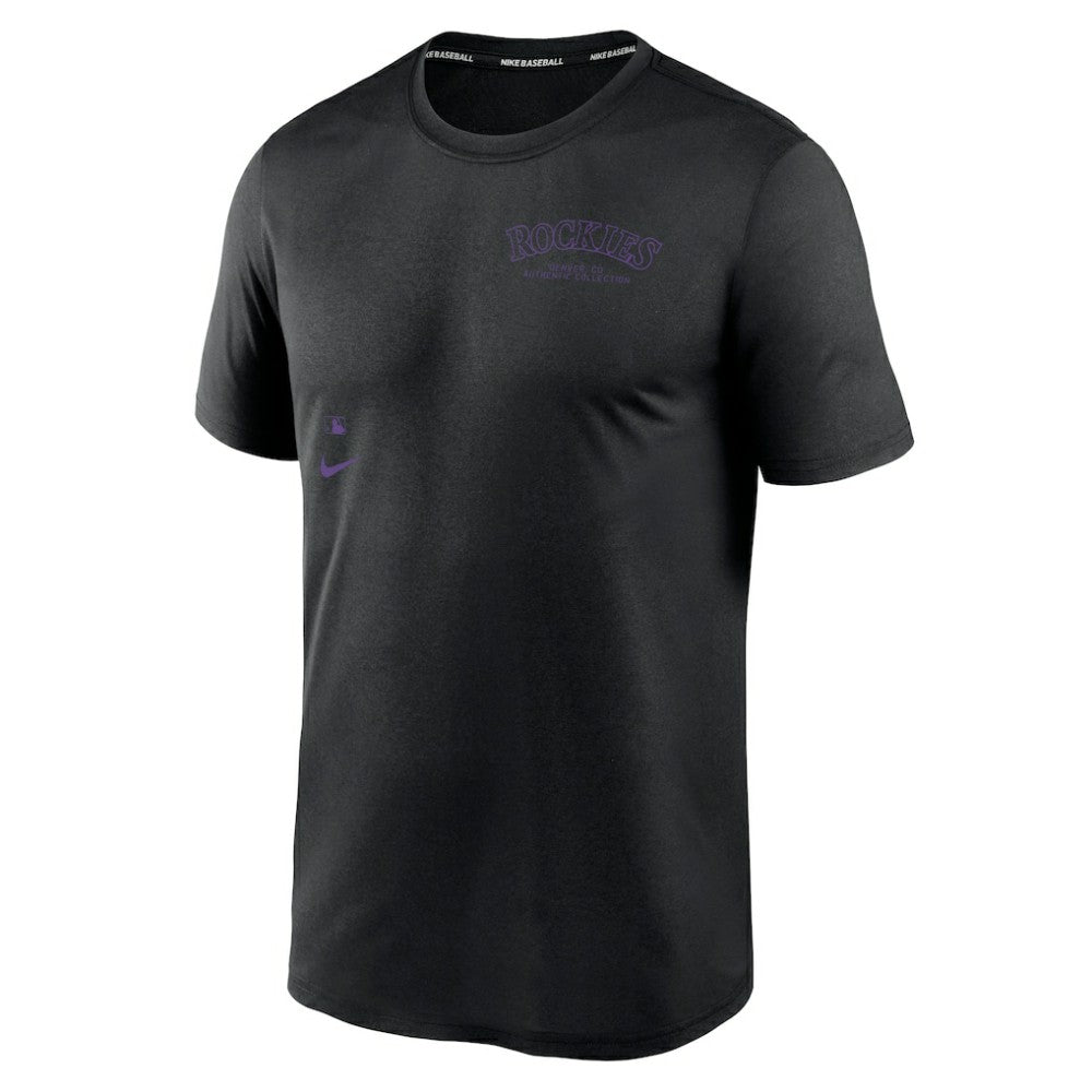 Colorado Rockies Nike Authentic Collection Early Work Tri-Blend Performance T-Shirt - Black - Nike Sale