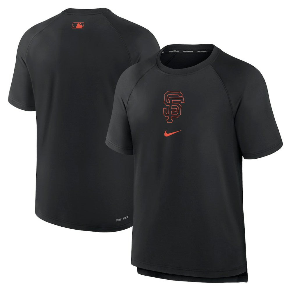 San Francisco Giants Nike Authentic Collection Pregame Raglan Performance T-Shirt - Black - Nike Lifestyle