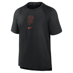 San Francisco Giants Nike Authentic Collection Pregame Raglan Performance T-Shirt - Black - Nike Lifestyle