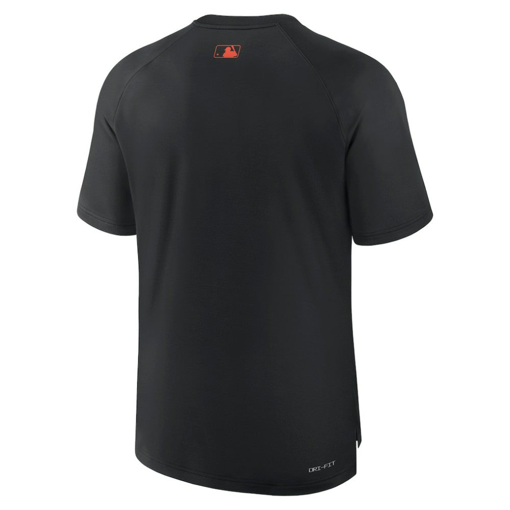 Baltimore Orioles Nike Authentic Collection Pregame Raglan Performance T-Shirt - Black - Nike on Sale