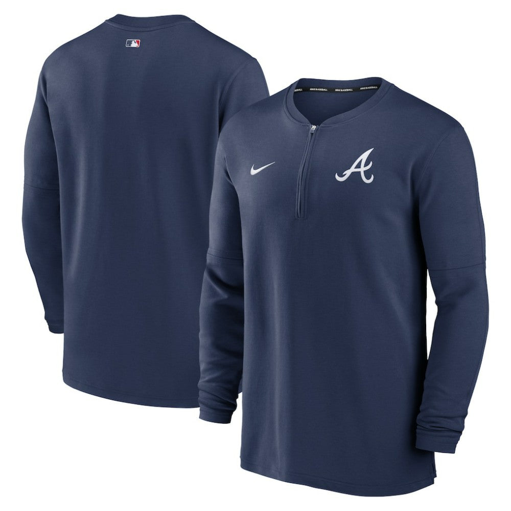 Atlanta Braves Nike Authentic Collection Game Time Performance Quarter-Zip Top - Navy - Nike Discount