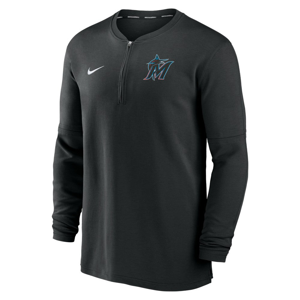 Miami Marlins Nike Authentic Collection Game Time Performance Quarter-Zip Top - Black - Nike on Sale