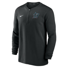 Miami Marlins Nike Authentic Collection Game Time Performance Quarter-Zip Top - Black - Nike on Sale
