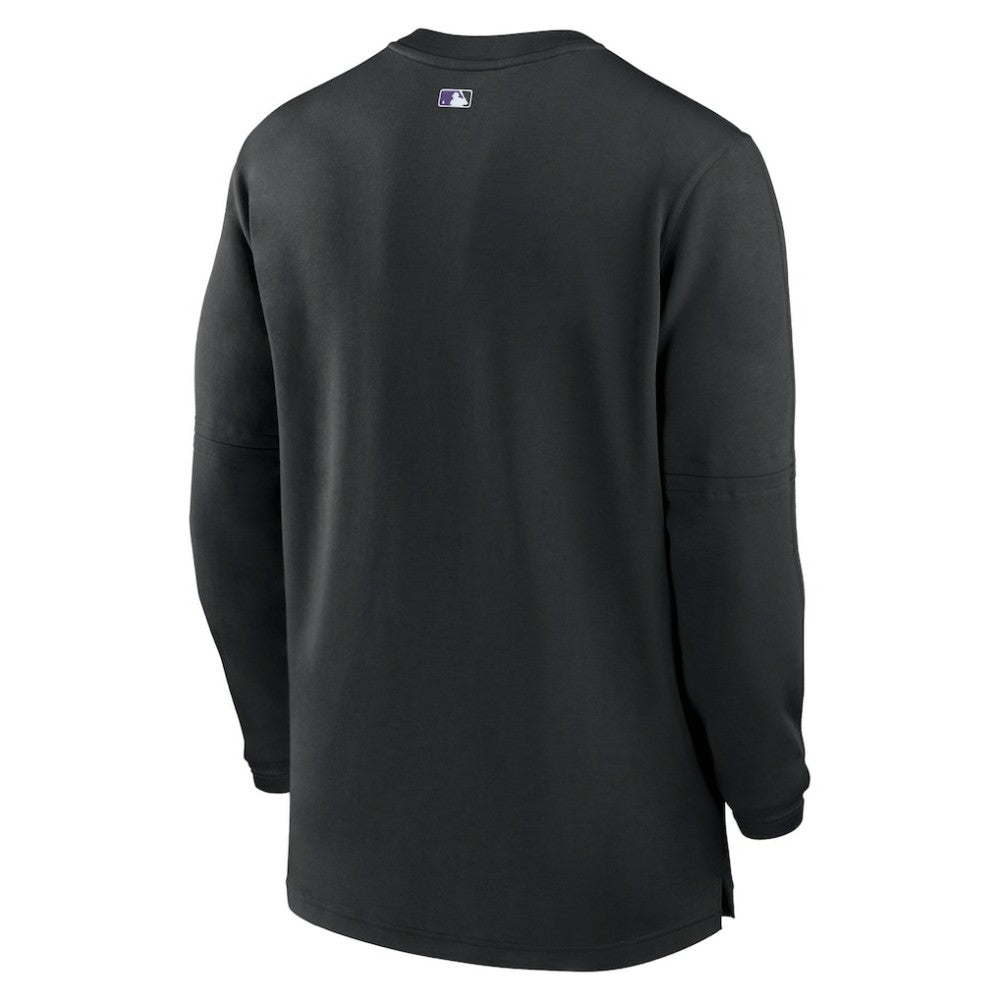 Colorado Rockies Nike Authentic Collection Game Time Performance Quarter-Zip Top - Black - Nike Lifestyle